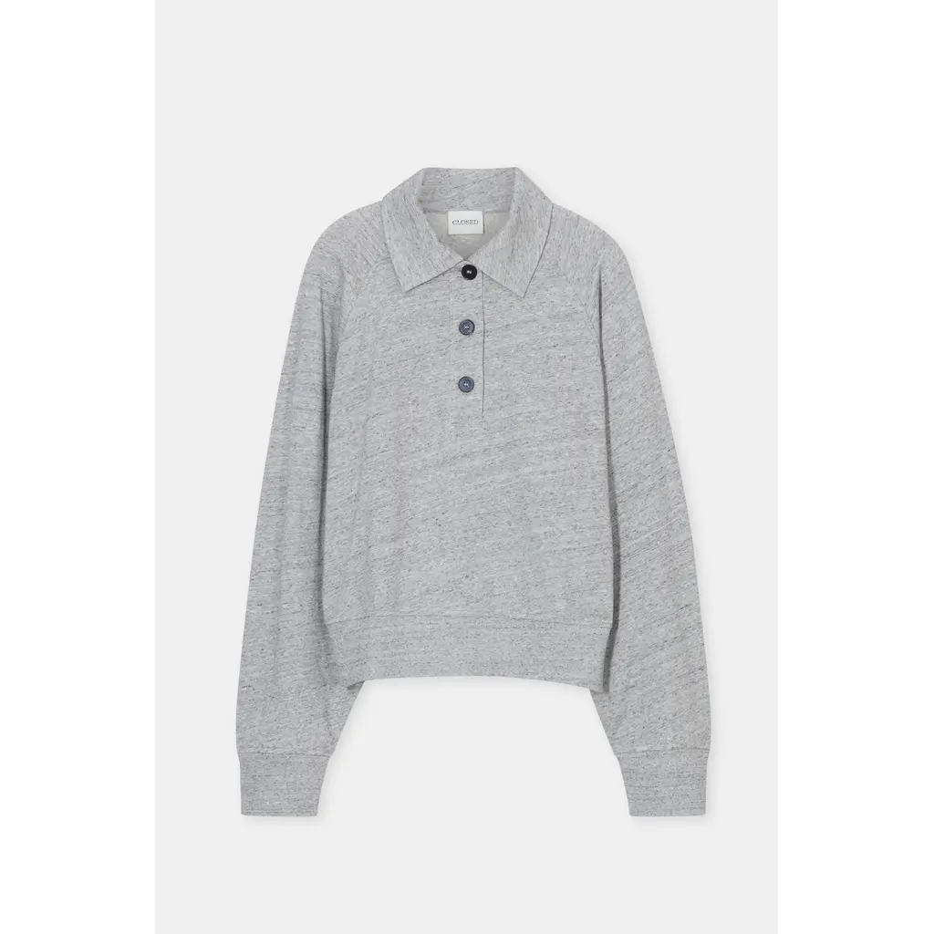 CLOSED C95963-47A Rugby shirt in light grey