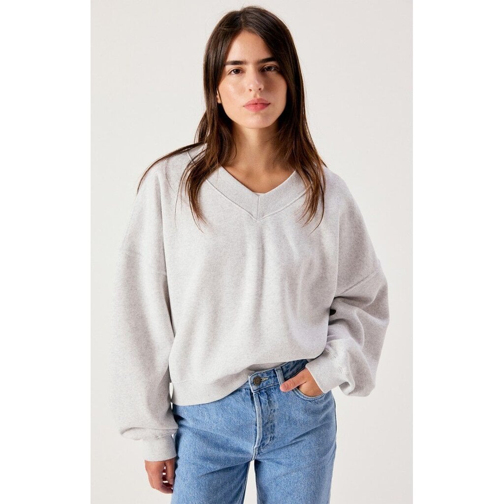 American Vintage sweater BAP03DH26 in gris chine