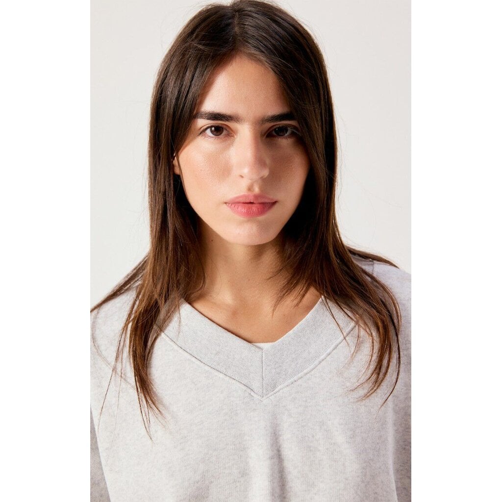 American Vintage sweater BAP03DH26 in gris chine