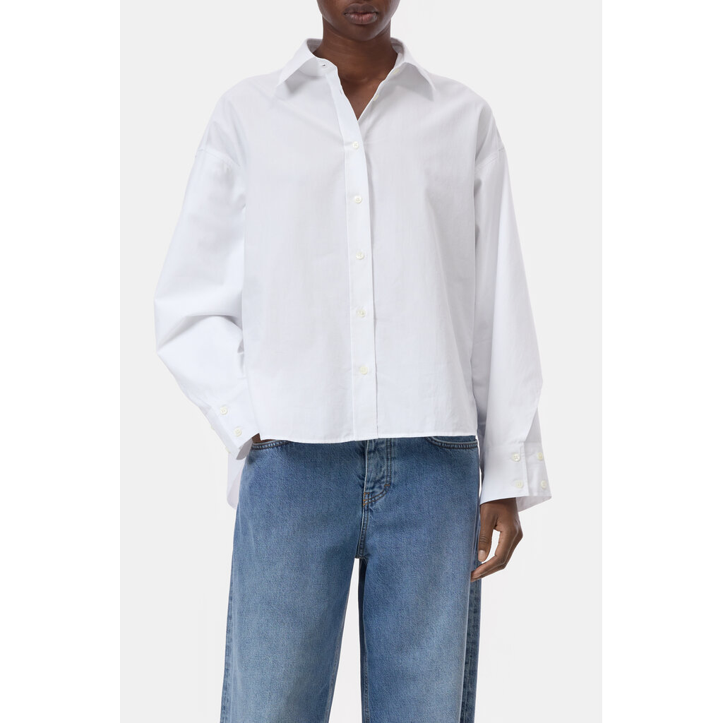 CLOSED C94900-25C-22 Overlay Shirt in white
