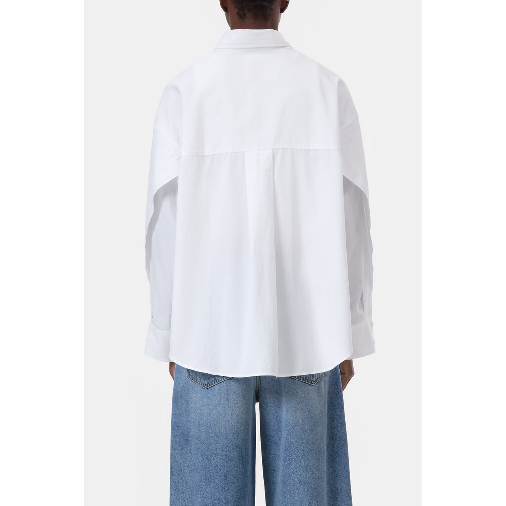 CLOSED C94900-25C-22 Overlay Shirt in white