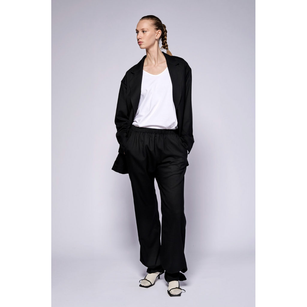 Monique van Heist pantalon PJ Flex XL in black cool wool