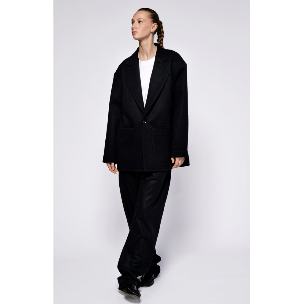 Monique van Heist blazer Dandy in black cool wool