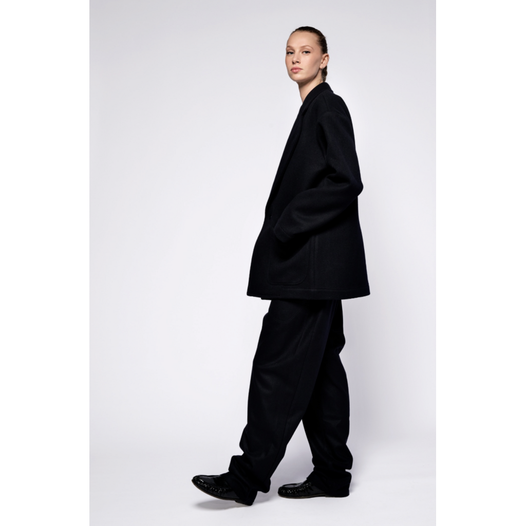 Monique van Heist blazer Dandy in black cool wool