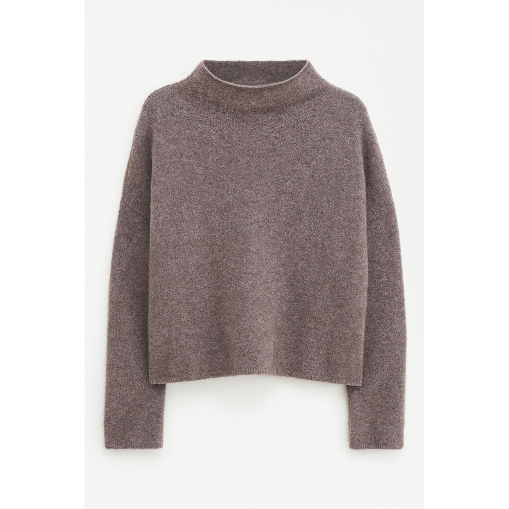 Filippa K Mika Yak Funnelneck Sweater in dark taupe