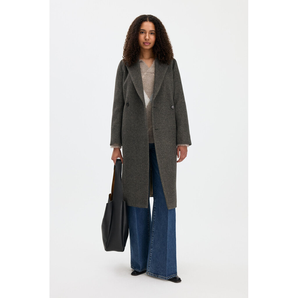 Filippa K Charlotte Twill Belted Coat in driftwood