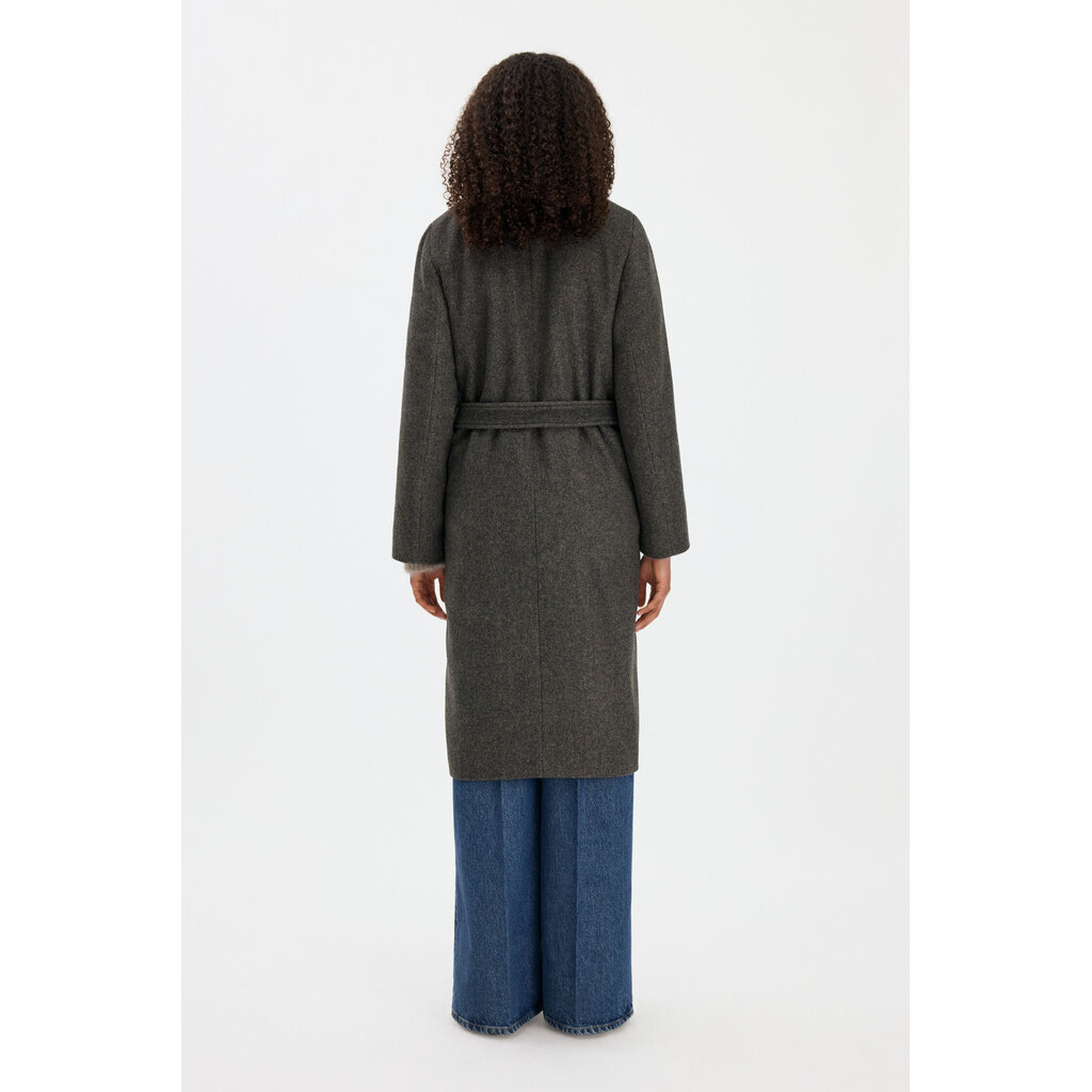 Filippa K Charlotte Twill Belted Coat in driftwood