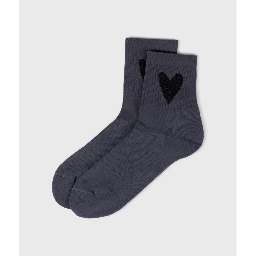 10 Days Socks Hearts in steel blue