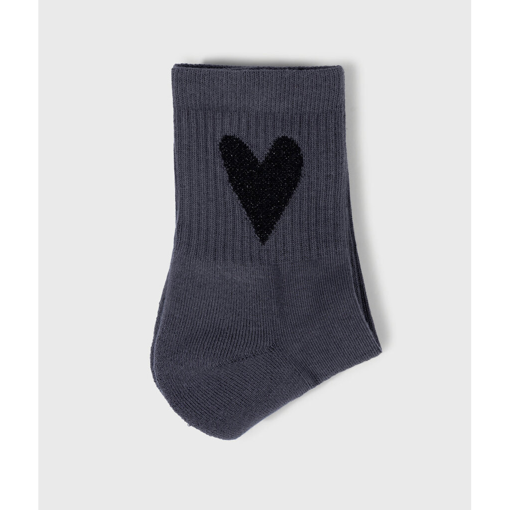 10 Days Socks Hearts in steel blue