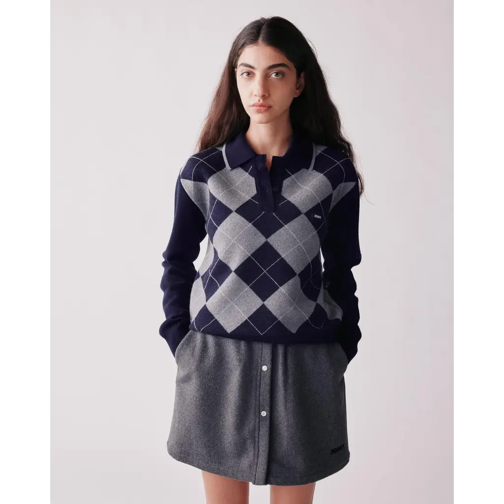 Johny polo trui Burli in grey/navy