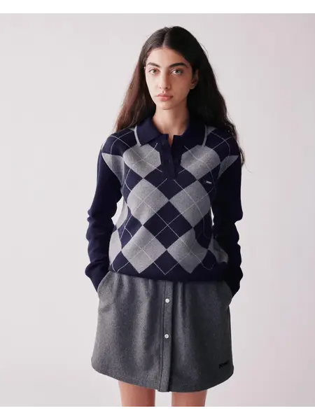Johny trui Burli grey/navy