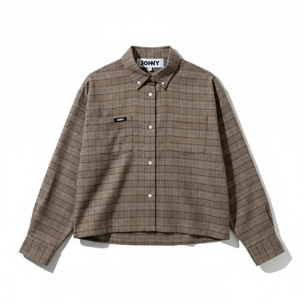 Johny blouse Berro in brown check