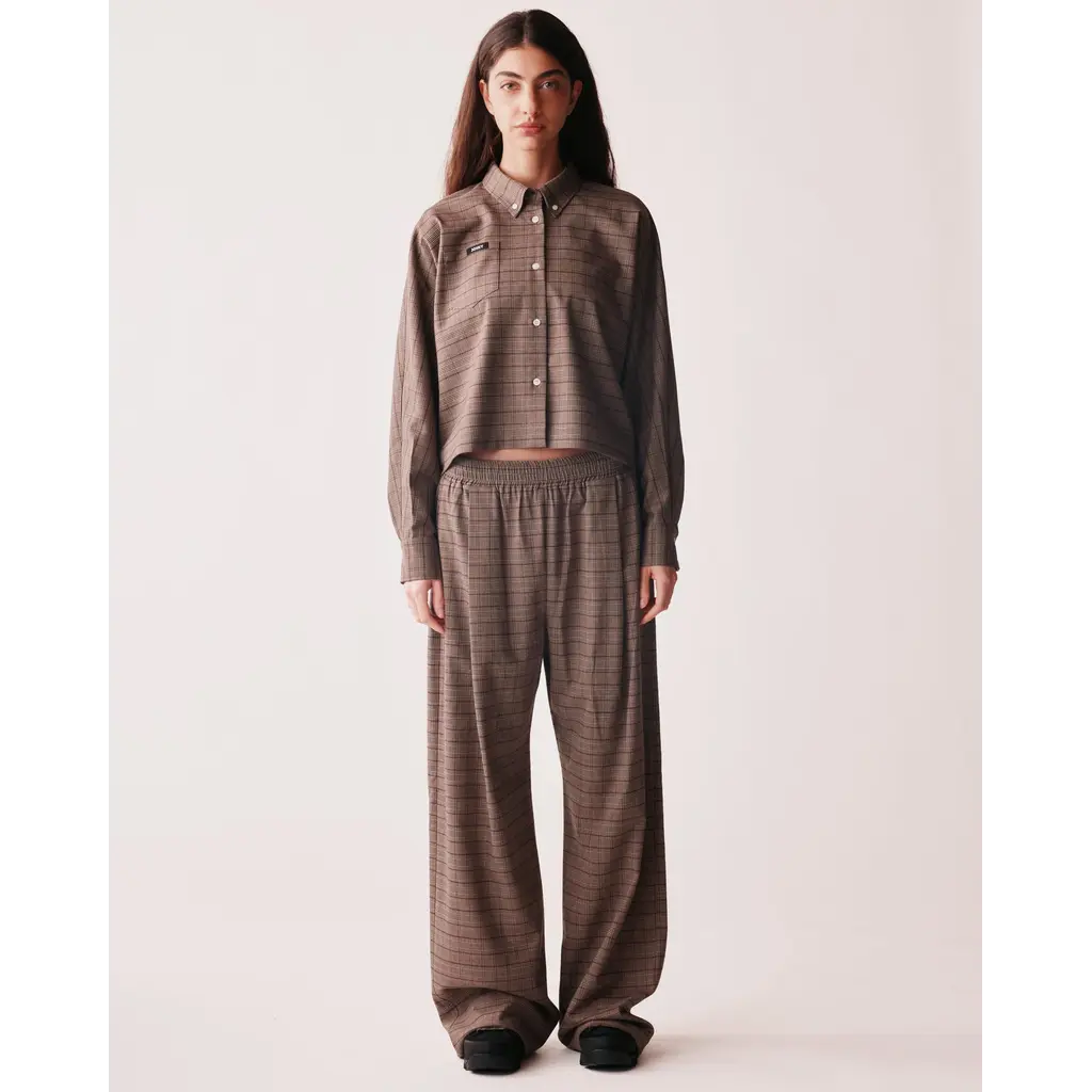 Johny blouse Berro in brown check