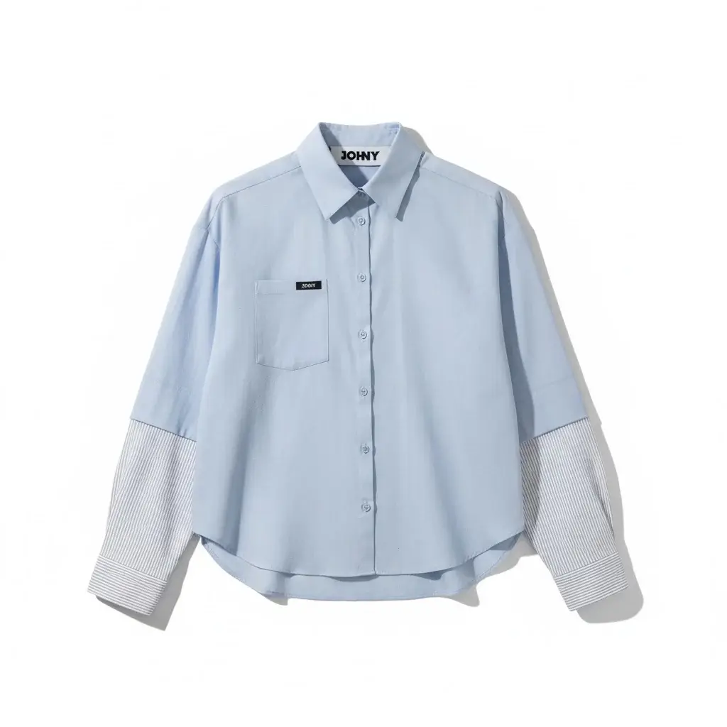Johny blouse Sharon in light blue stripe