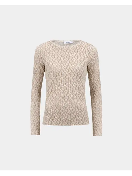 Knit-ted top Lacey crème