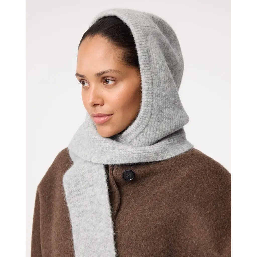 Knit-ted shawl Betsy Scarf in grey melange