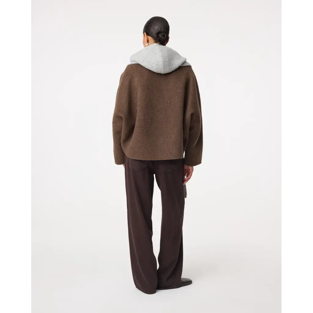 Knit-ted shawl Betsy Scarf in grey melange