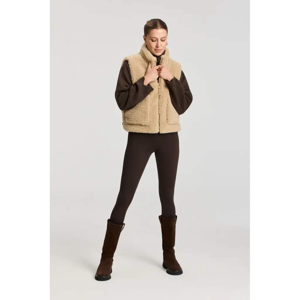 Deblon Sports Classic Legging High Waist peid de poule dusk  brown