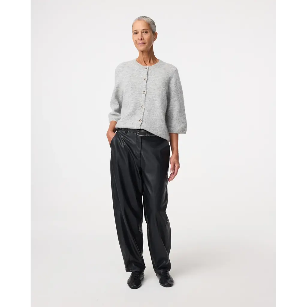 Knit-ted Meg Cardigan in grey melange