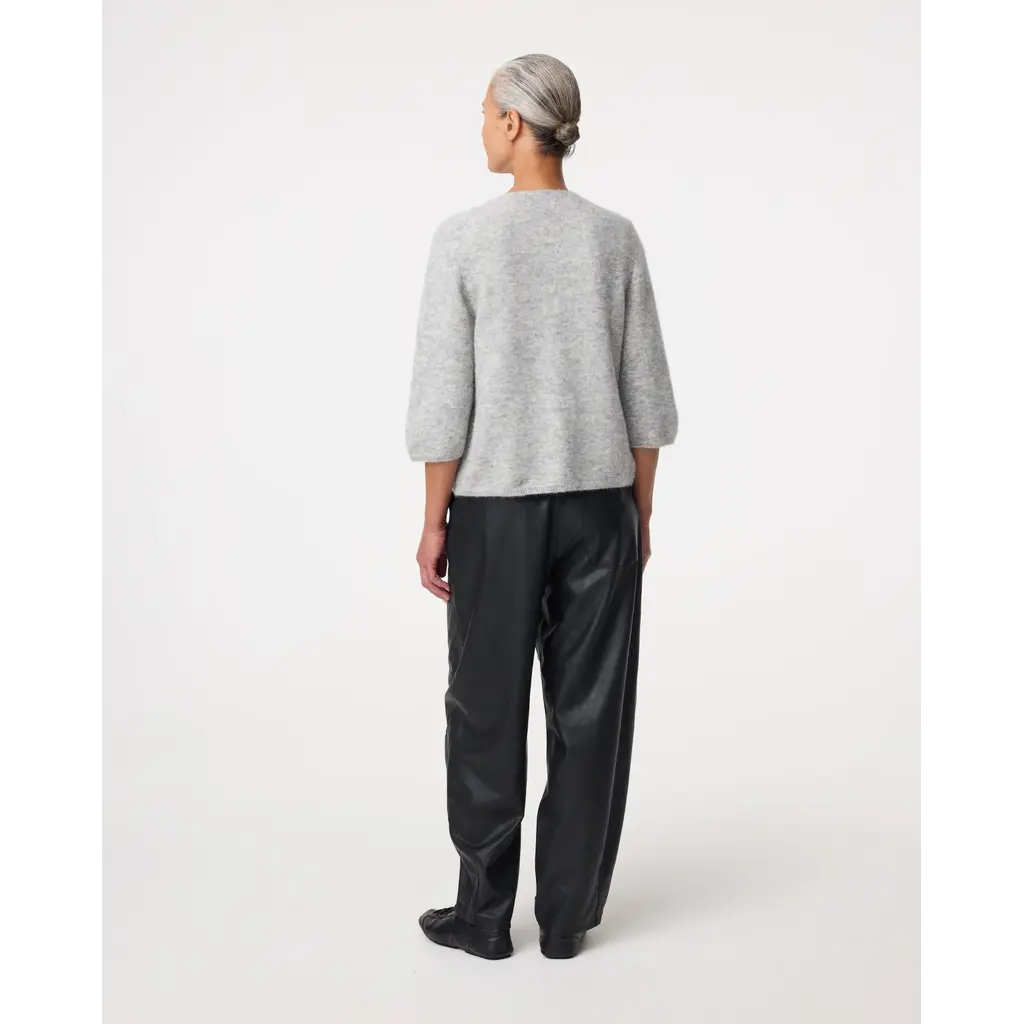 Knit-ted Meg Cardigan in grey melange