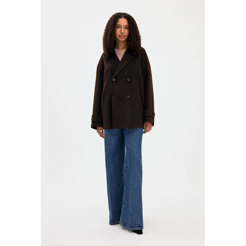 Filippa K Audrey Wool Doublé Jacket Dark Chocolate