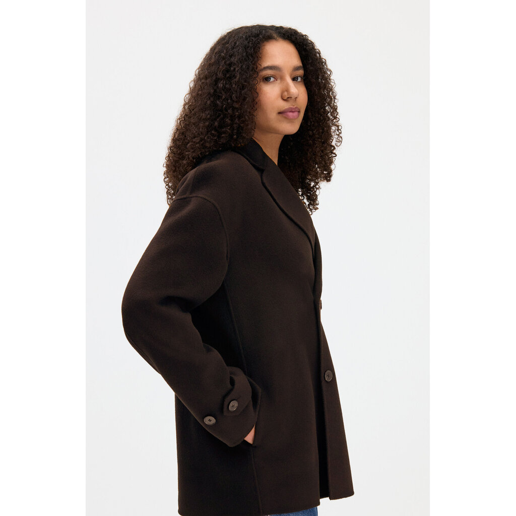 Filippa K Audrey Wool Doublé Jacket Dark Chocolate