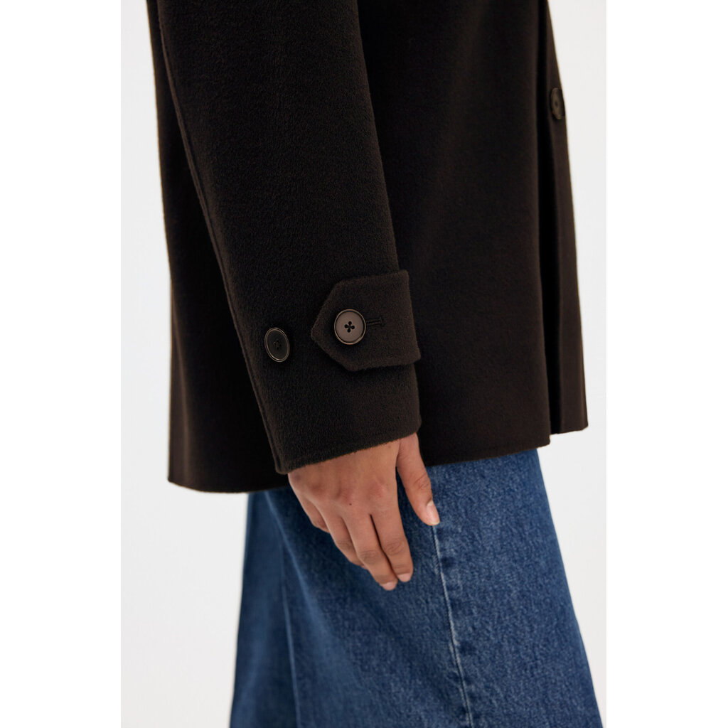 Filippa K Audrey Wool Doublé Jacket Dark Chocolate