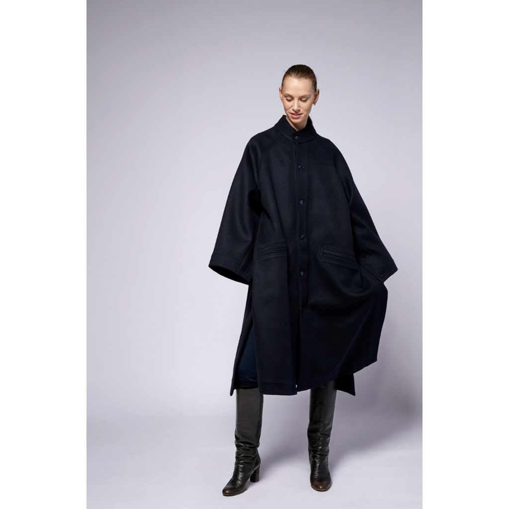Monique van Heist C Coat Navy Loden
