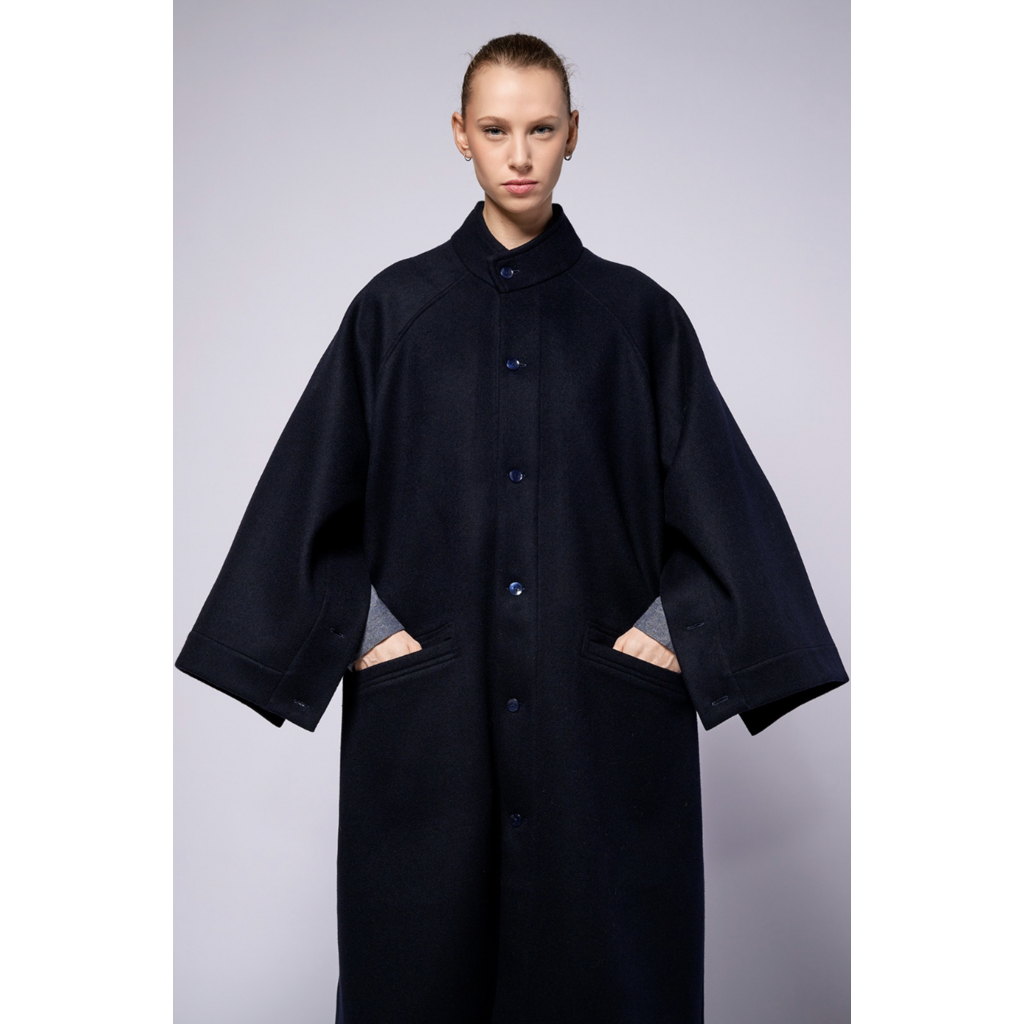 Monique van Heist C Coat Navy Loden