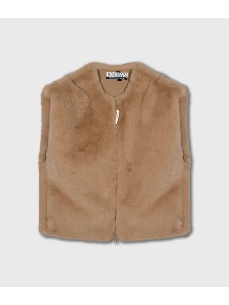 10 Days Sleeveless Fluffy Vest Grey Mango