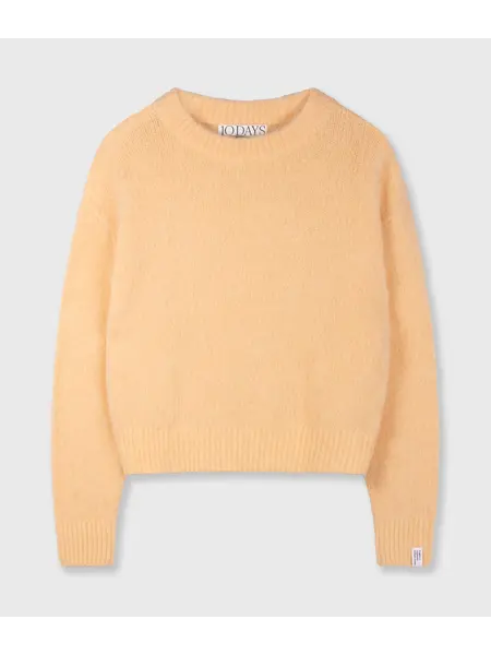 10 Days Hairy Knit Sweater Pastel Mango