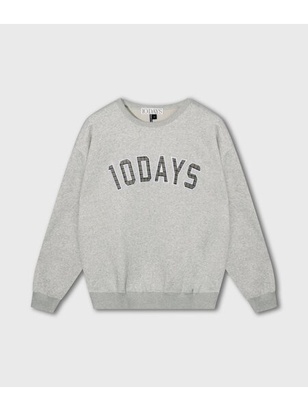 10 Days Statement Sweater Logo light grey melee
