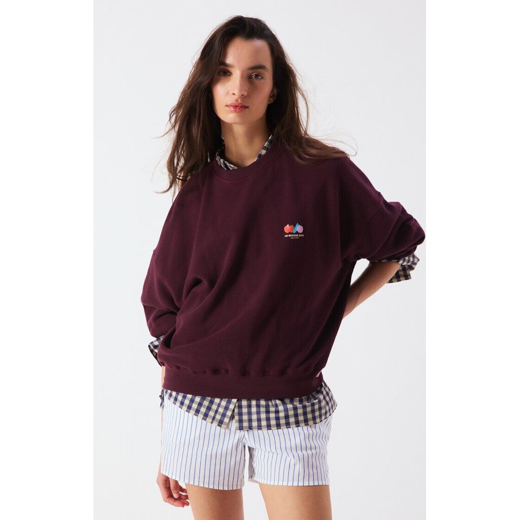 American Vintage Atubay Sweater Lie de Vin ATU03DH26