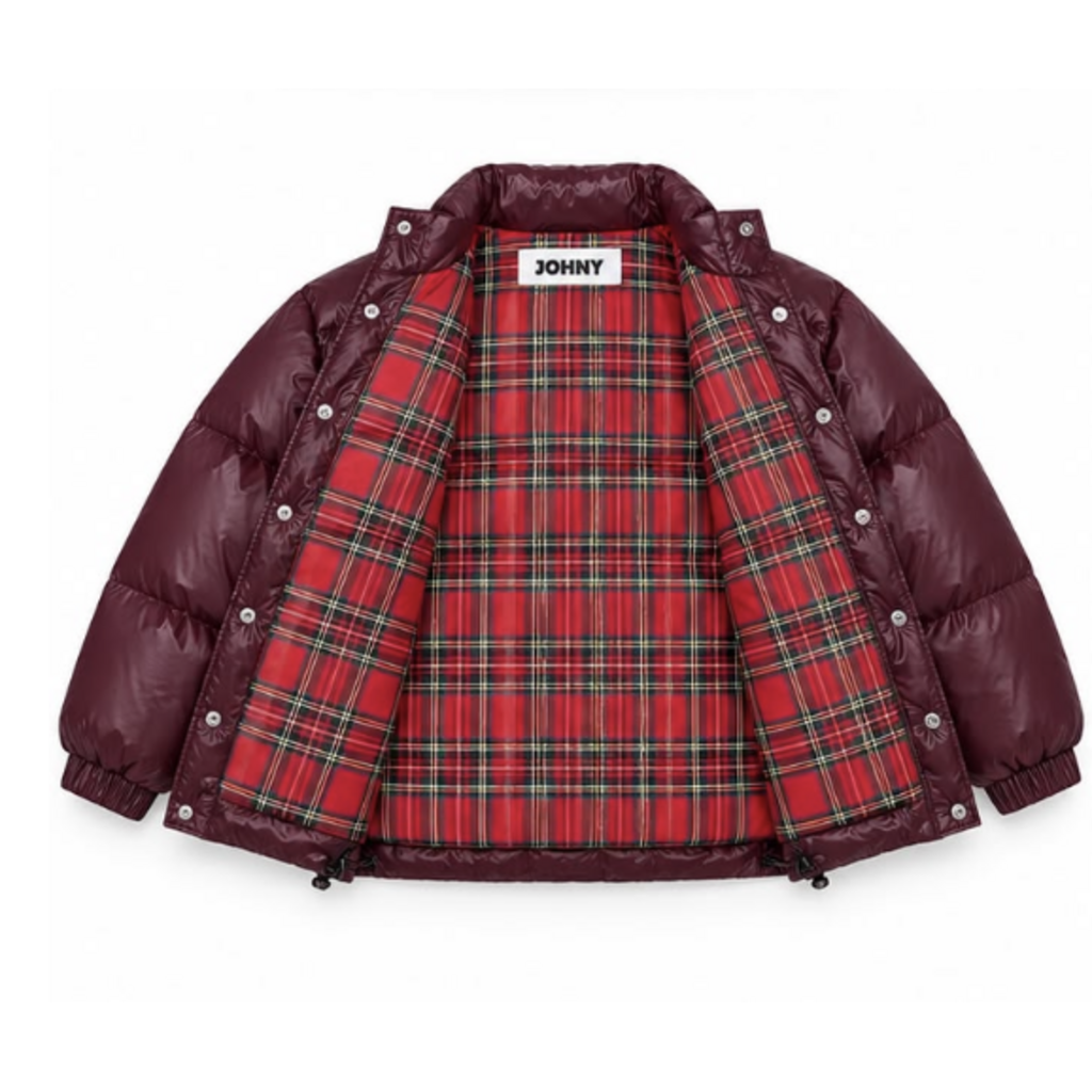 Johny Parker Puffer Jacket Burgundy