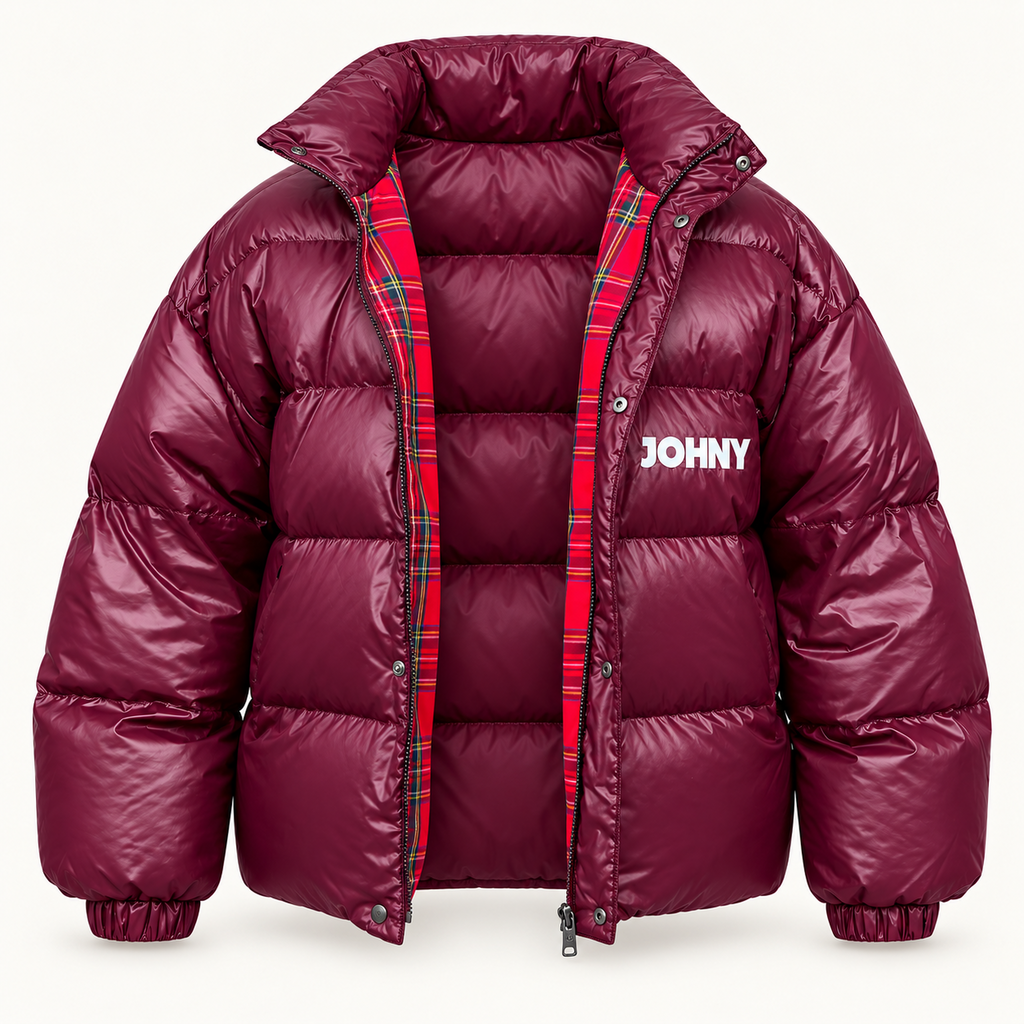 Johny Parker Puffer Jacket Burgundy