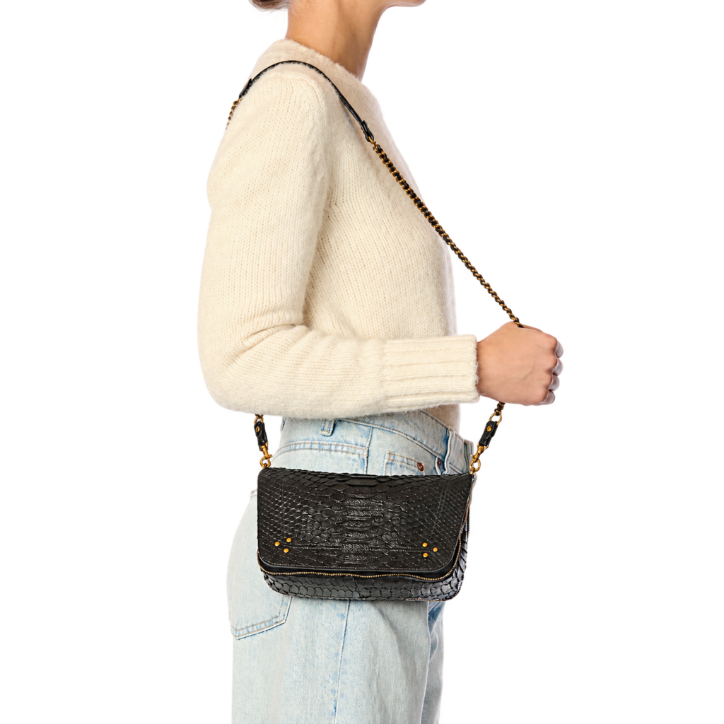 Jérôme Dreyfuss Bobi S Shoulder Bag Noir Python