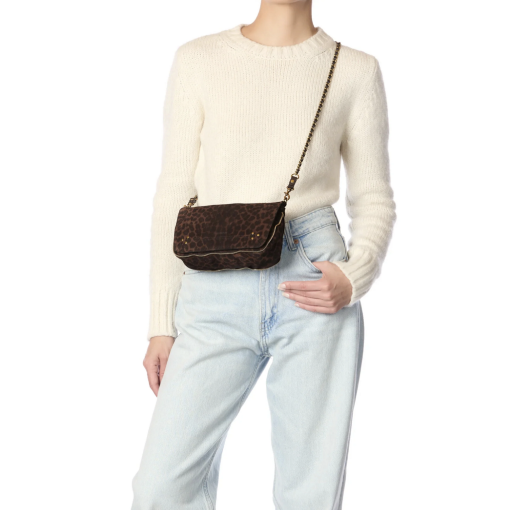 Jérôme Dreyfuss Bobi S Shoulder Bag Imprimé Léopard Naturel