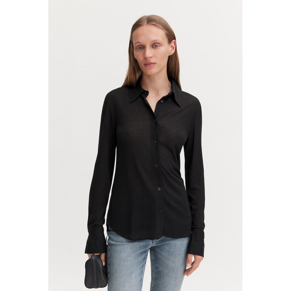 Filippa K Lyocell Cashmere Shirt Black 32528-1433