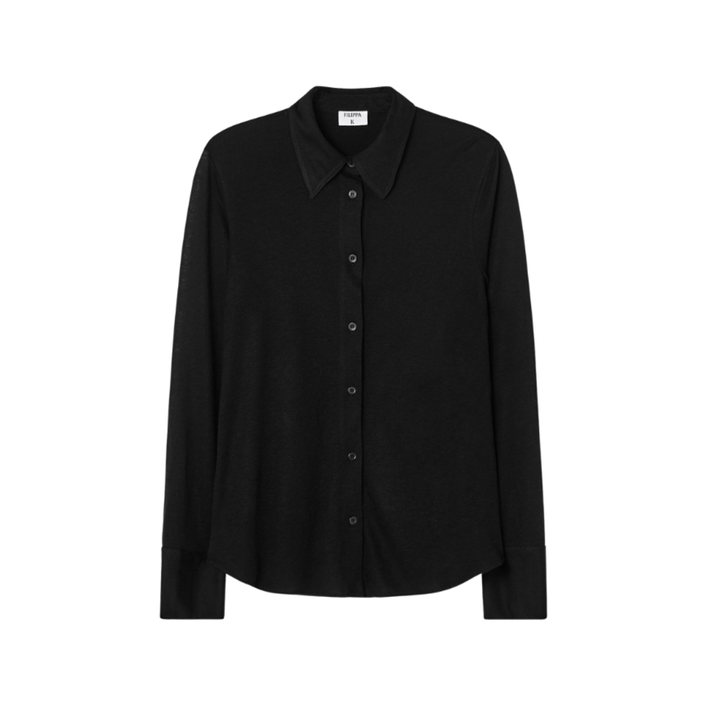 Filippa K Lyocell Cashmere Shirt Black 32528-1433