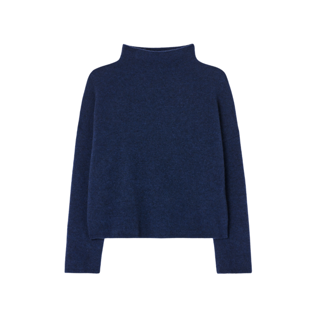 Filippa K Mika Yak Funnelneck Sweater Deep Blue