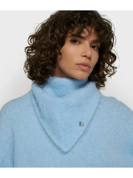 10 Days bandana hairy knit angel blue
