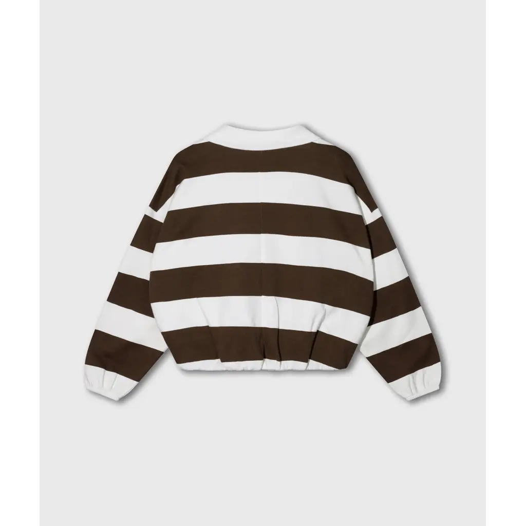 10 Days Baseball Balloon Sweater Ecru/Brown