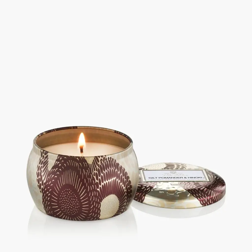 Voluspa Mini Tin Candle Gilt Hinoki