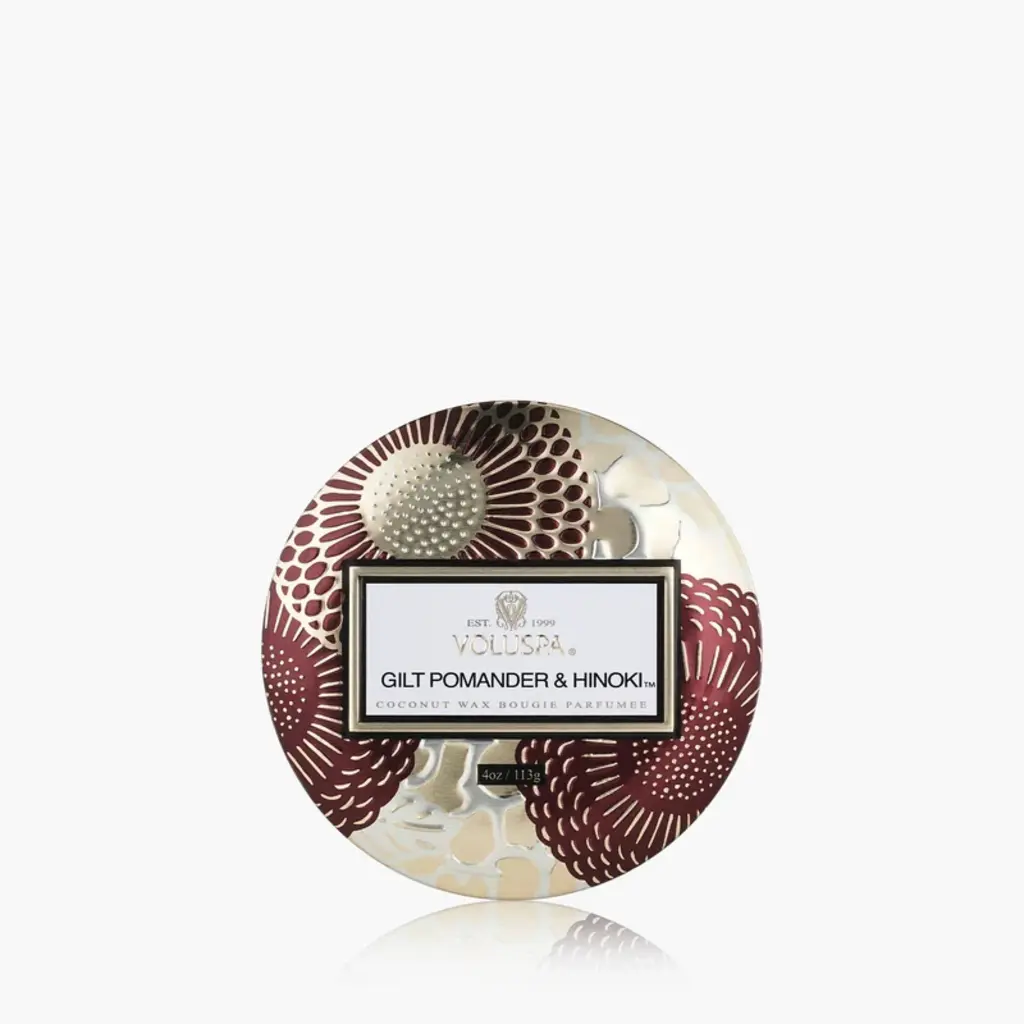 Voluspa Mini Tin Candle Gilt Hinoki