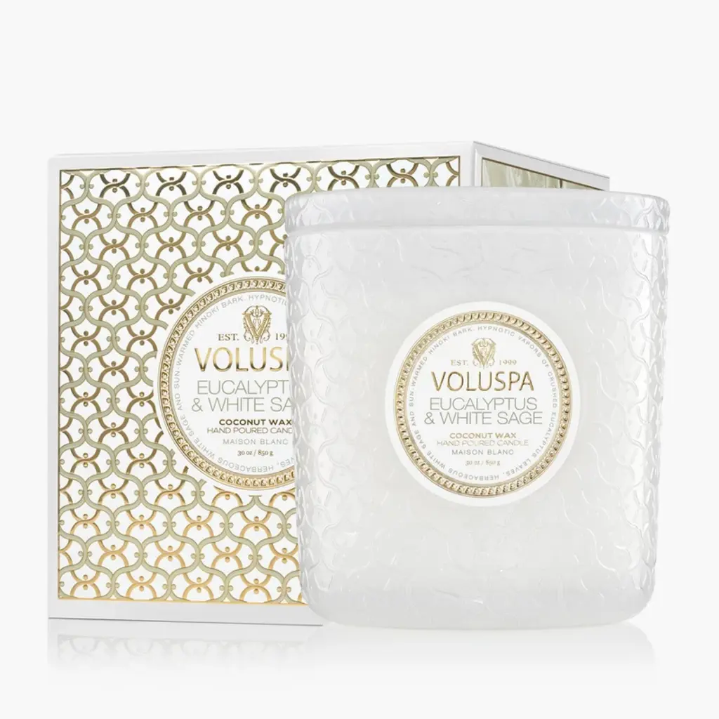 Voluspa Boxed Luxe Candle Eucalyptus