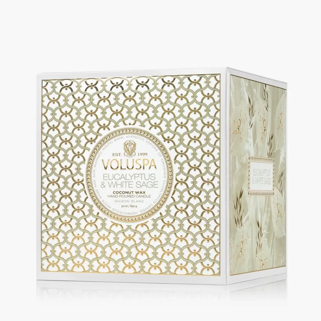 Voluspa Boxed Luxe Candle Eucalyptus