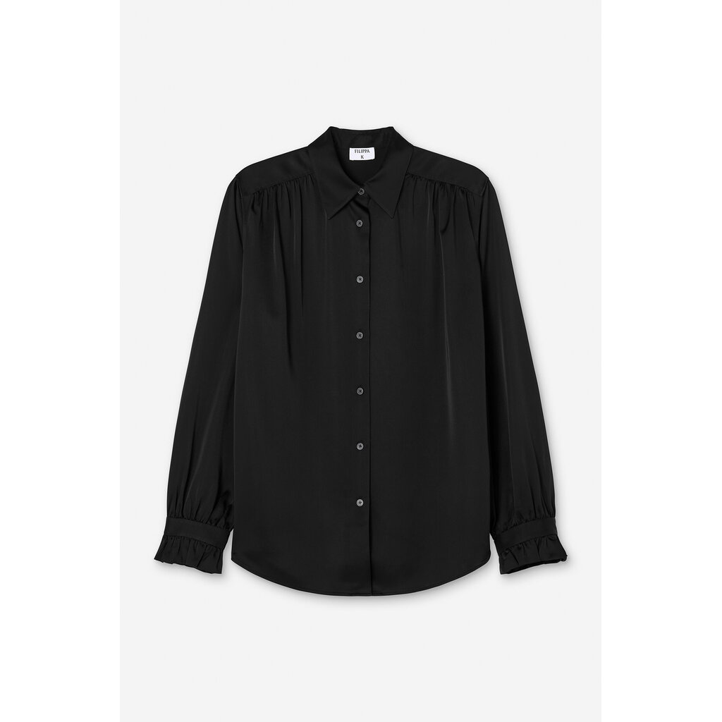 Filippa K Gathered Detail Blouse Black