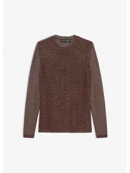 Studio AR top Ines dark brown