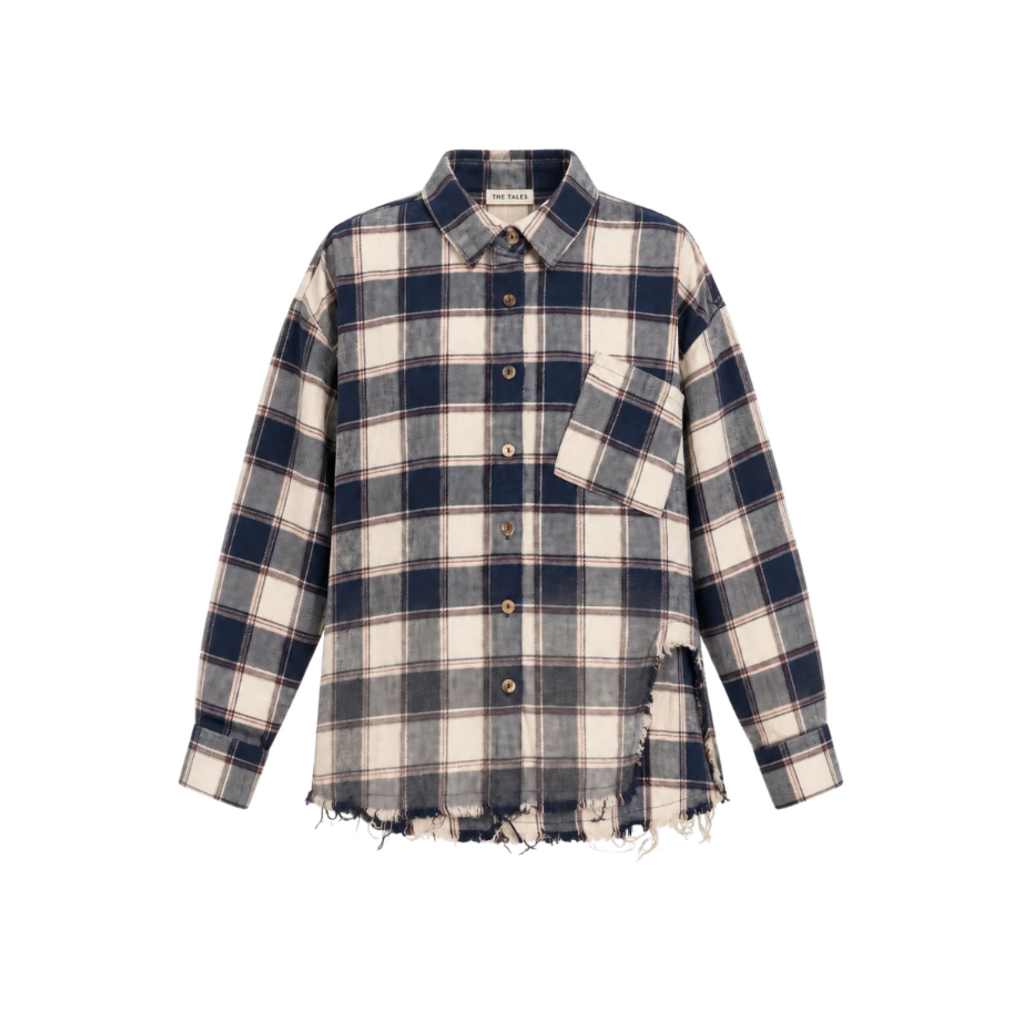 The Tales Cutaway Bleached Flannel Shirt Cream