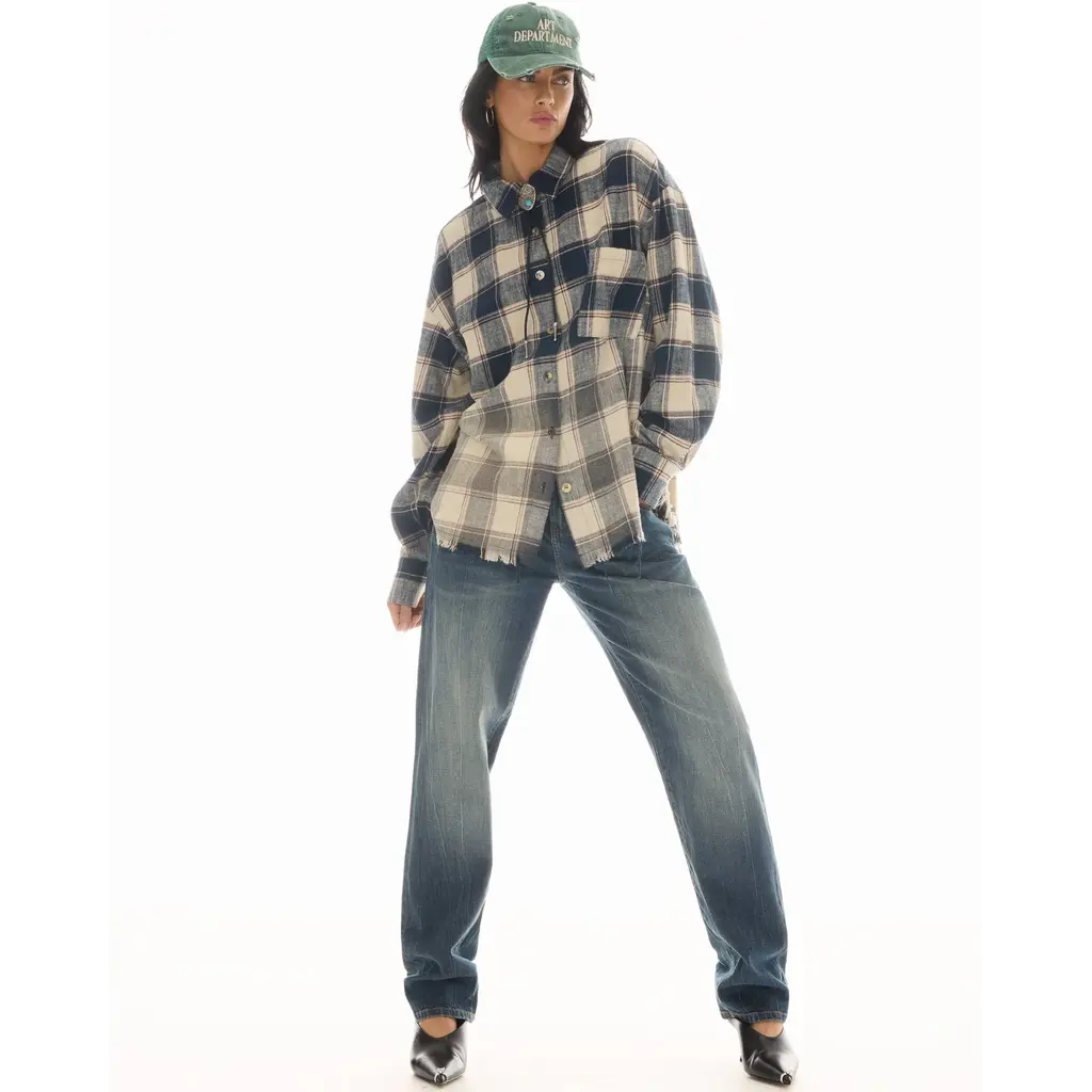 The Tales Cutaway Bleached Flannel Shirt Cream